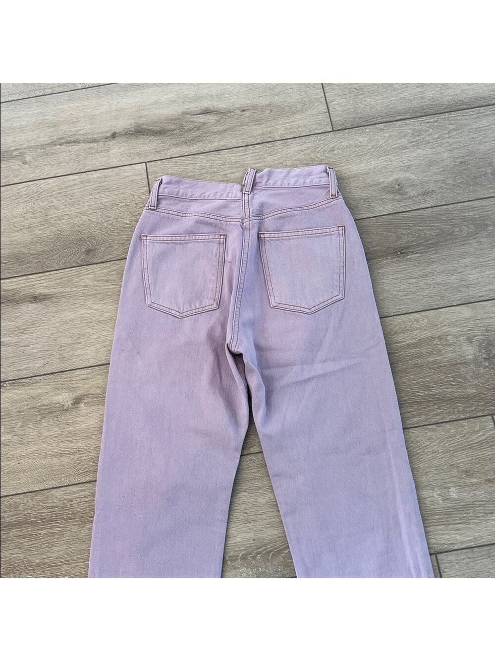 Agolde Lavender cross cross asymmetrical waist Straight Leg Jeans size 24 - Picture 10 of 11